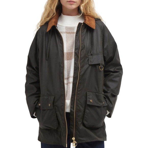 Barbour Highclere Wax Jacket Size 12 USA - Picture 2 of 13